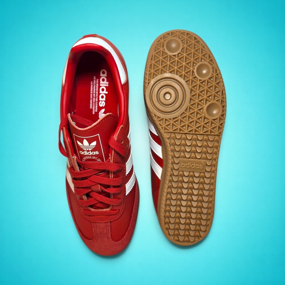 Adidas Samba OG W Better Scarlet Red White Gum Sneakers ID0477 Womens Size 8 - Picture 5 of 7